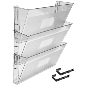 Acrimet Wall-Mounted Modular File Holder (Crystal Color) 3  Pack Code 868.1