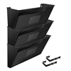 Acrimet Wall-Mounted Modular File Holder (Solid Black Color) 3 Pack Code 868.5