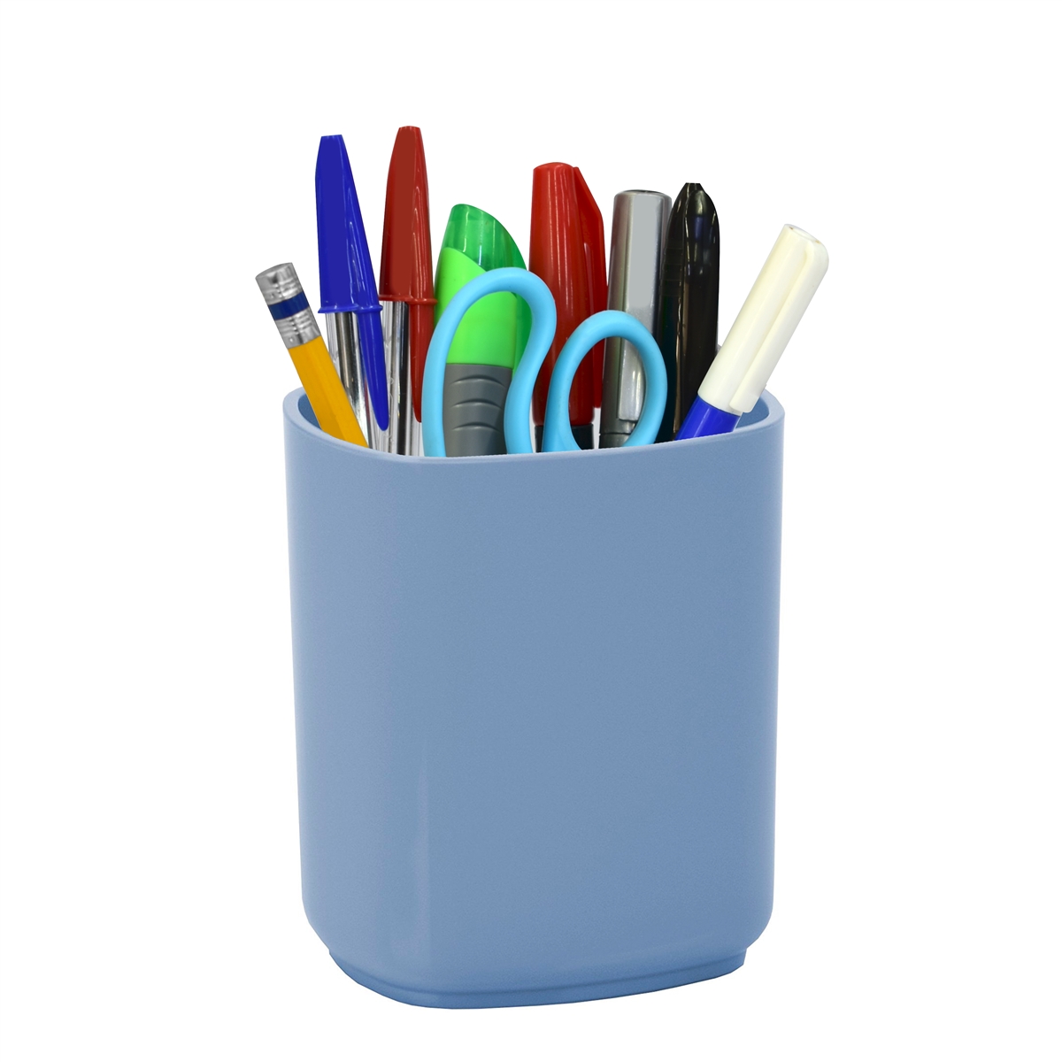 Acrimet Jumbo Pencil Holder, Pen Cup, Caddy Super-Sized (Plastic) (Solid  Blue Color)