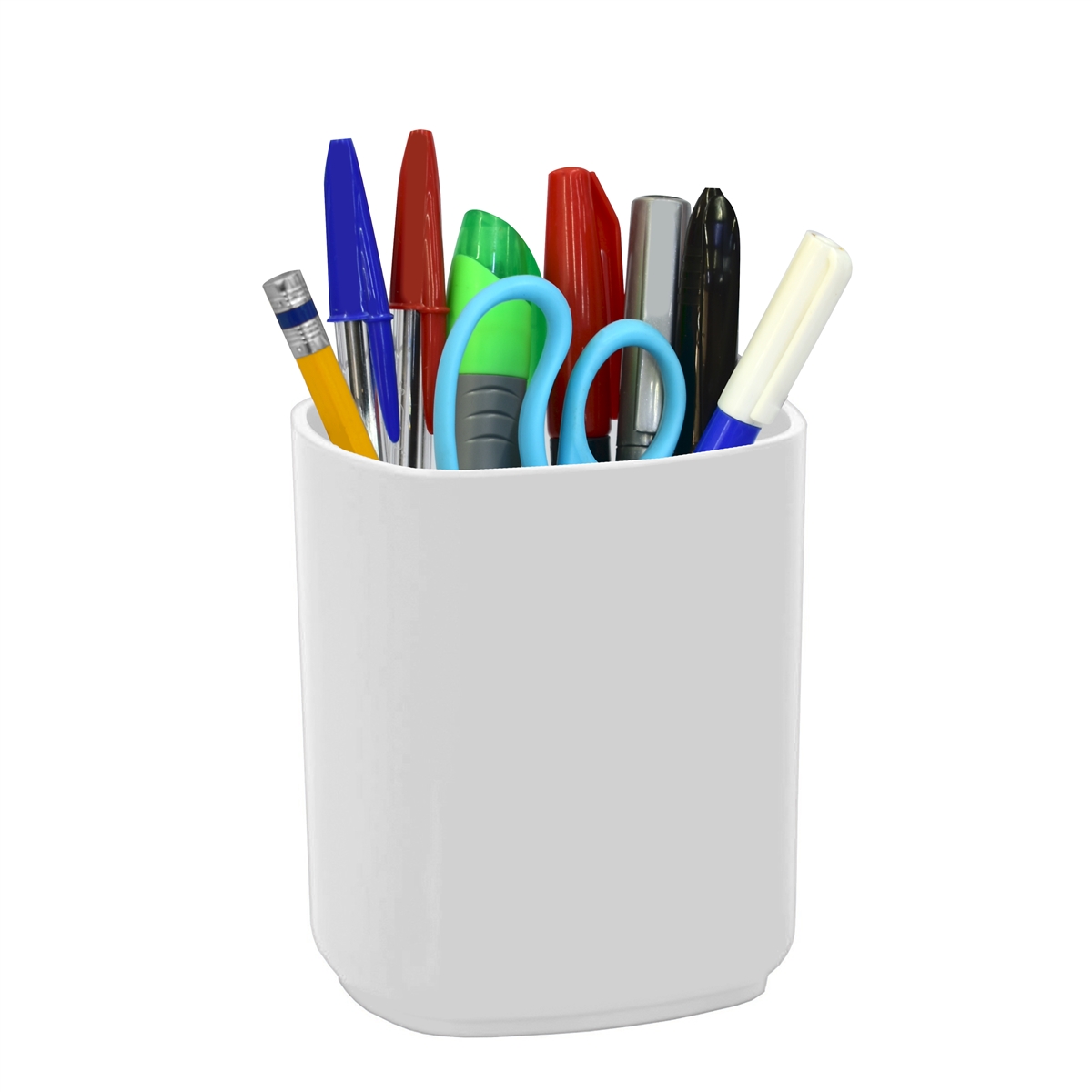 Acrimet Jumbo Pencil Holder, Pen Cup, Caddy Super-Sized (Plastic) (White  Color)