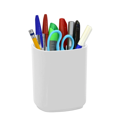 Acrimet Jumbo Pencil Holder Cup  (Solid White Color)