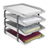 Acrimet Traditional Letter Tray 4 Tiers Front Load Design (White)