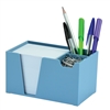 Acrimet Desk Organizer Pencil Paper Clip Holder (Solid Blue Color) (With Paper)