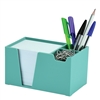 Acrimet Desk Organizer Pencil Paper Clip Holder (Solid Green Color) (With Paper)