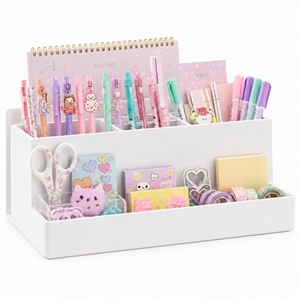 Acrimet Desktop Multi Organizer Caddy Holder White 959.2