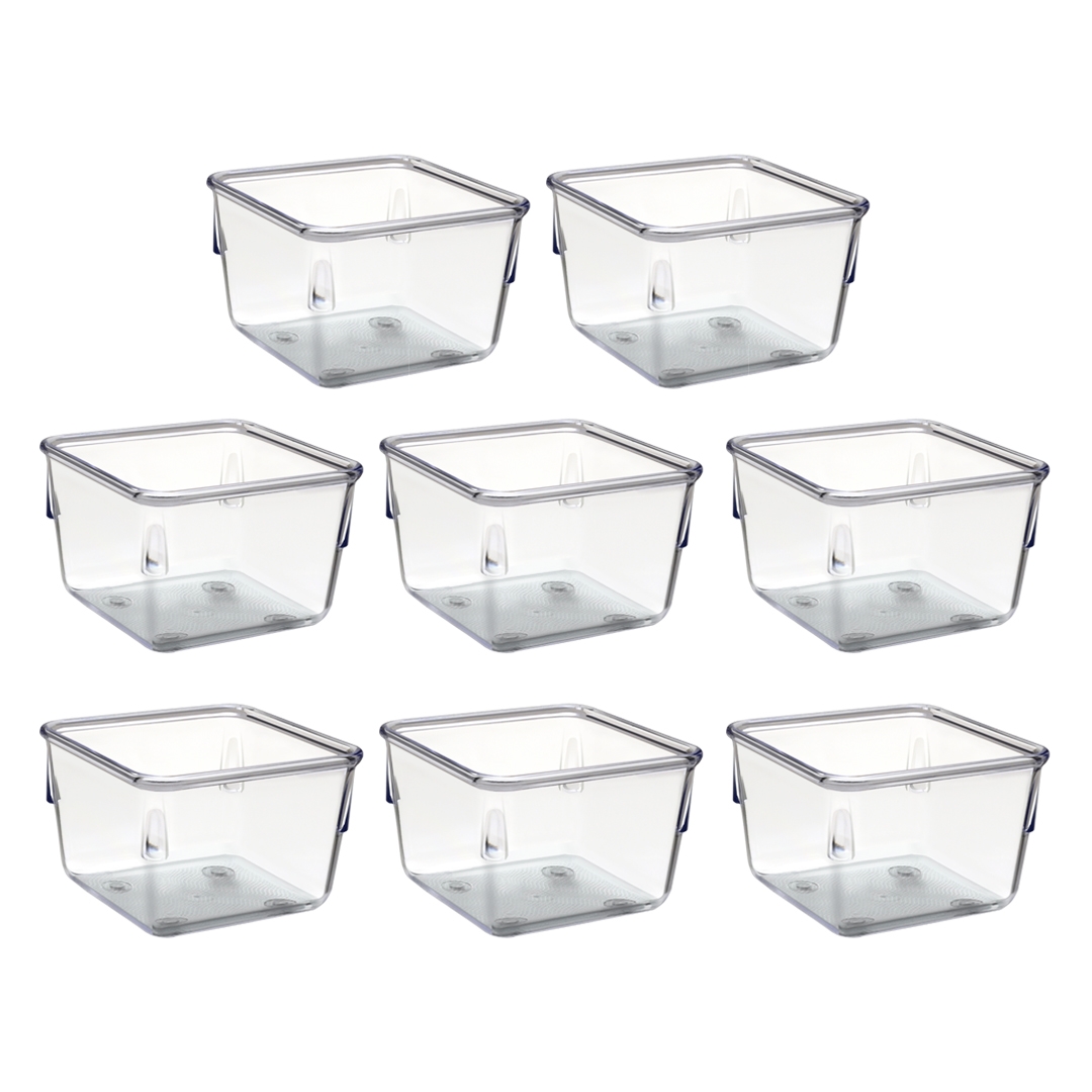 Crystal Clear Polystyrene Storage Boxes With Dividers