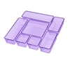 Acrimet Desk Drawer Organizer Clear Purple 7 Pack 4 Sizes 975.2