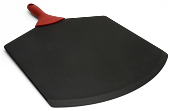 epicurean 21" x 14" black pizza peel with red handle