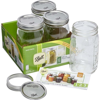 ball pack of 4 945ml wide mouth mason jars