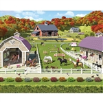 walltastic horse and pony stables wall mural