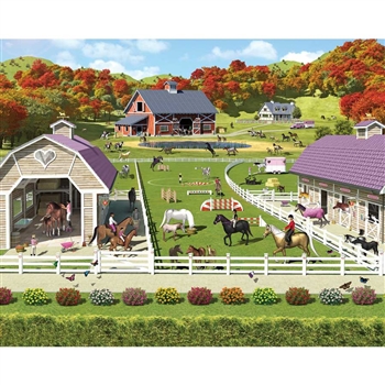 walltastic horse and pony stables wall mural