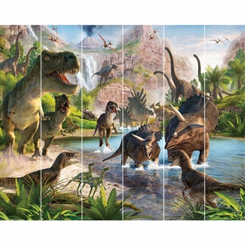 walltastic dinosaur land wallpaper mural 41745