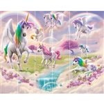 walltastic magical unicorn wallpaper mural