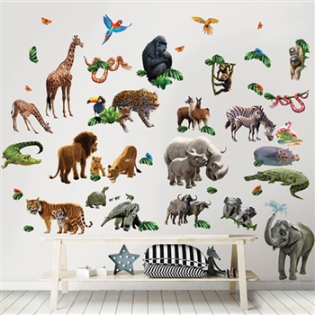 walltastic jungle adventure room decor kit