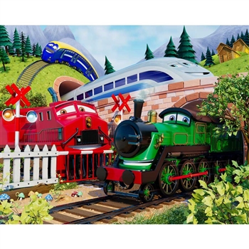 walltastic train adventure wall mural