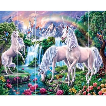 walltastic unicorn paradise wallpaper mural