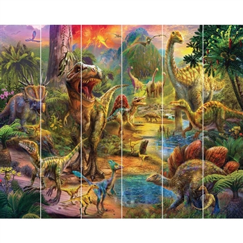walltastic landscape of dinosaurs wallpaper mural