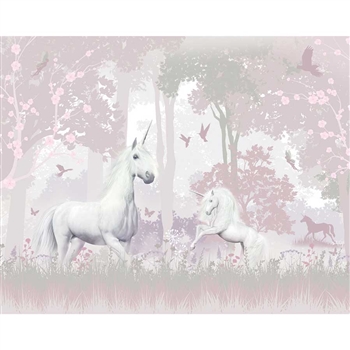 walltastic unicorn forest wallpaper mural