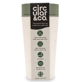 circular&co circular cup 12oz cream & honest green