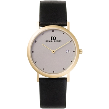 danish design elbe light grey gold medium gents watch