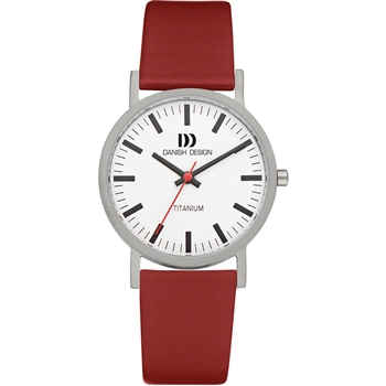 danish design rhine white red medium gents watch