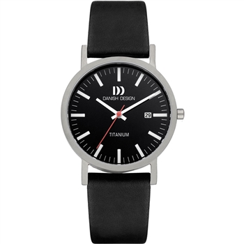 danish design rhine black black date medium gents watch