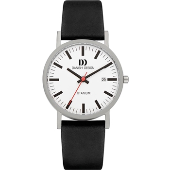 danish design rhine white black date medium gents watch
