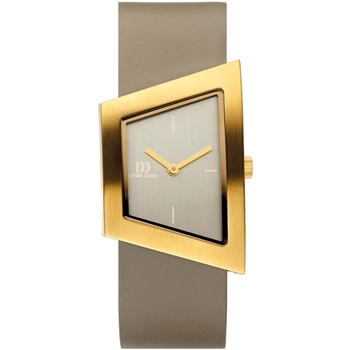 danish design squeezy gold tan ladies watch