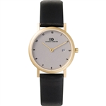 danish design elbe light grey gold small ladies watch