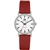 danish design rhine white red small ladies watch