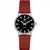 danish design rhine black red small ladies watch