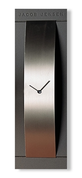 jacob jensen stainless steel and grey wall clock