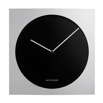 jacob jensen silver and black 318 wall clock