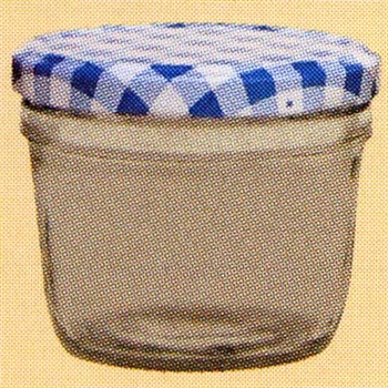 uwo wolf pack of 6 x 235ml tapered preserving jars with blue lids