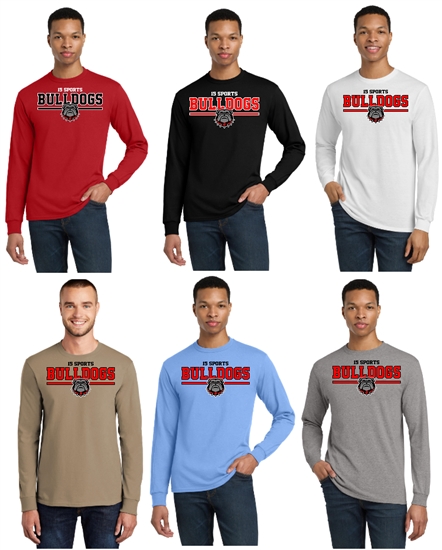 15 Sports Bulldogs Team Mens  Long Sleeve tee