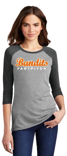 NC Bandits Ladies 3/4 Sleeve Raglan