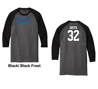 Carolina Comets 3/4 Sleeve Raglan  Shirt