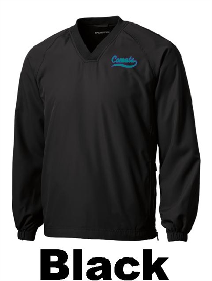 Carolina Comets Adult Sport-Tek V-Neck Raglan Wind Shirt