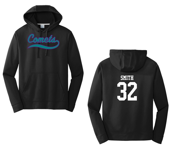 Carolina Comets Performance Fleece Pullover Hooded Sweatshirt