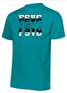 FSVC VolleyBall Dryfit Tee Stacked logo
