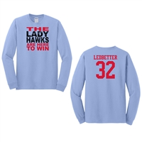 Lady Hawks Win Long Sleeve Mens tee