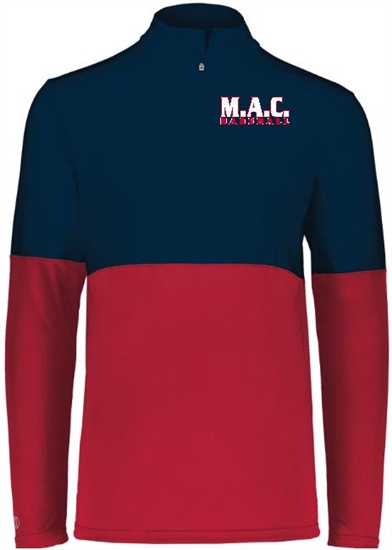 M.A.C. baseball MENS MOMENTUM TEAM 1/4 ZIP PULLOVER