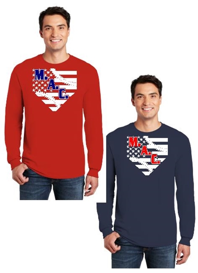 M.A.C. Baseball Flag Dryfit Tee L/S