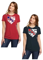 M.A.C. Baseball Flag Ladies tee