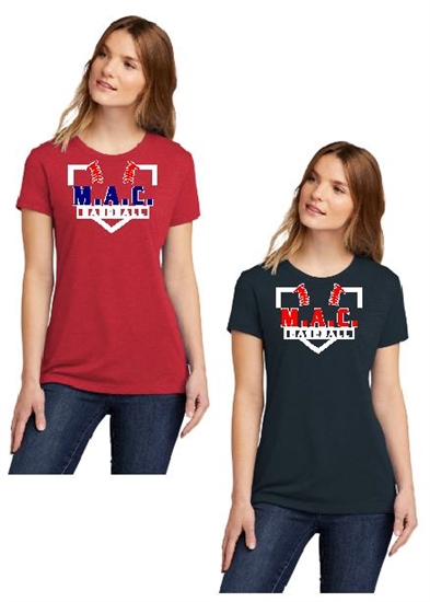 M.A.C. Baseball Plate Ladies tee
