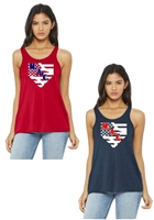 M.A.C. Baseball Ladies Flag Flowy Tank Top