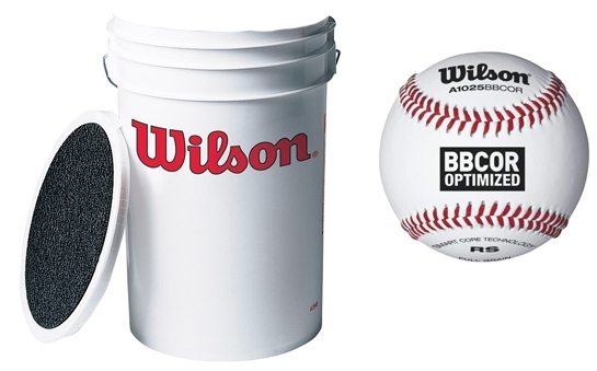 Wilson Baseballs with bucket