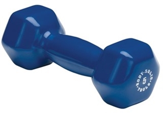 Body Solid BSTVD5 Vinyl Dumbbell 5 lb. Blue Image