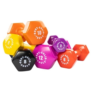 Body Solid BSTVD110 Vinyl Dumbbell 1-10lbs. Set Image