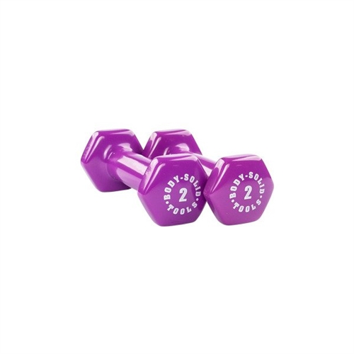 Body Solid BSTVD1 Vinyl Dumbbell 1 lb. Light Pink